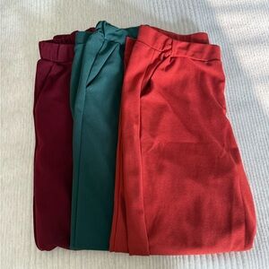 EMERY ROSE/SHEIN High-Rise Slant Pocket Tapered Pants - 3pack